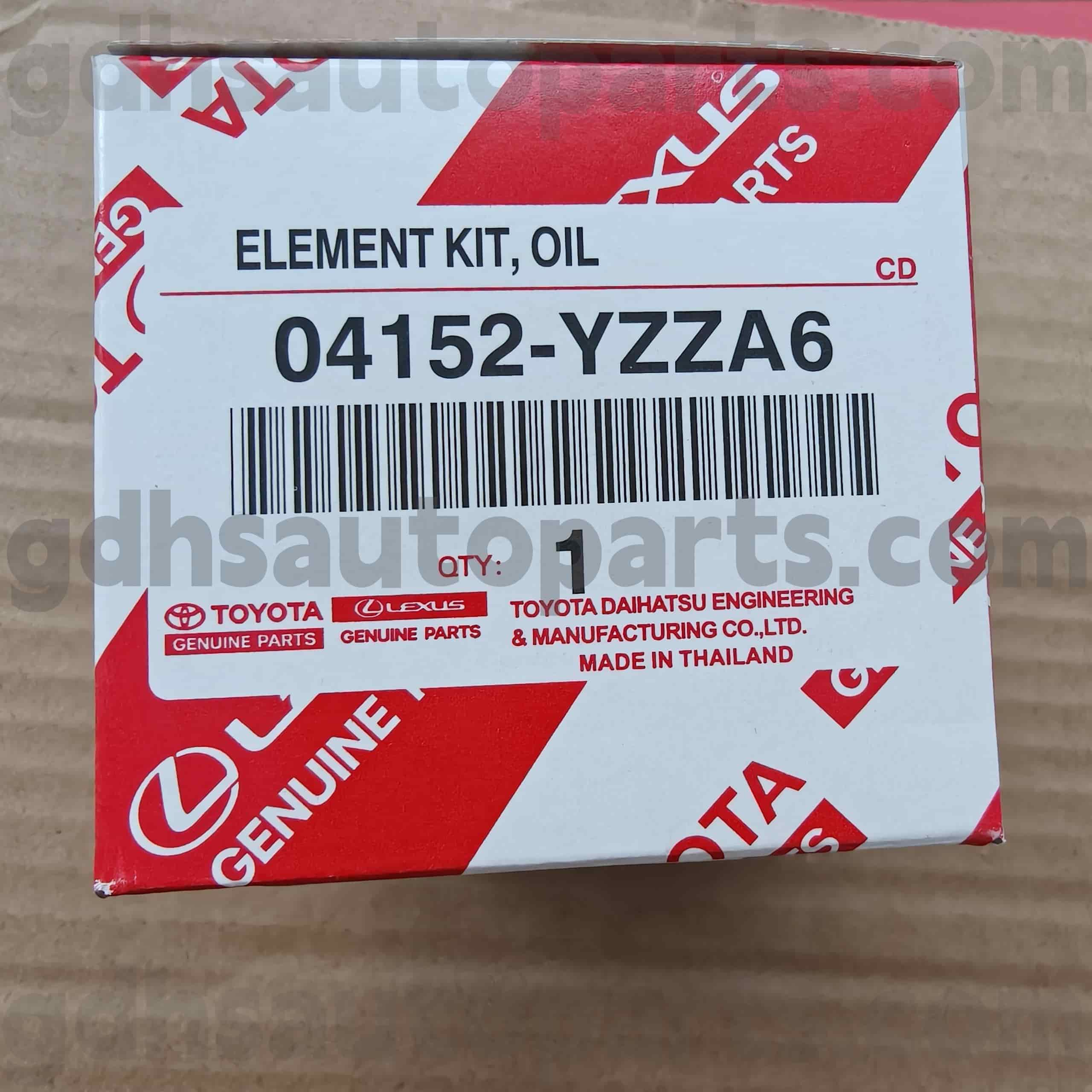 141522-YZA66 टोयोटा वास्तविक भागहरू तेल फिल्टर। Zre18 # एक GEGG2 # Z