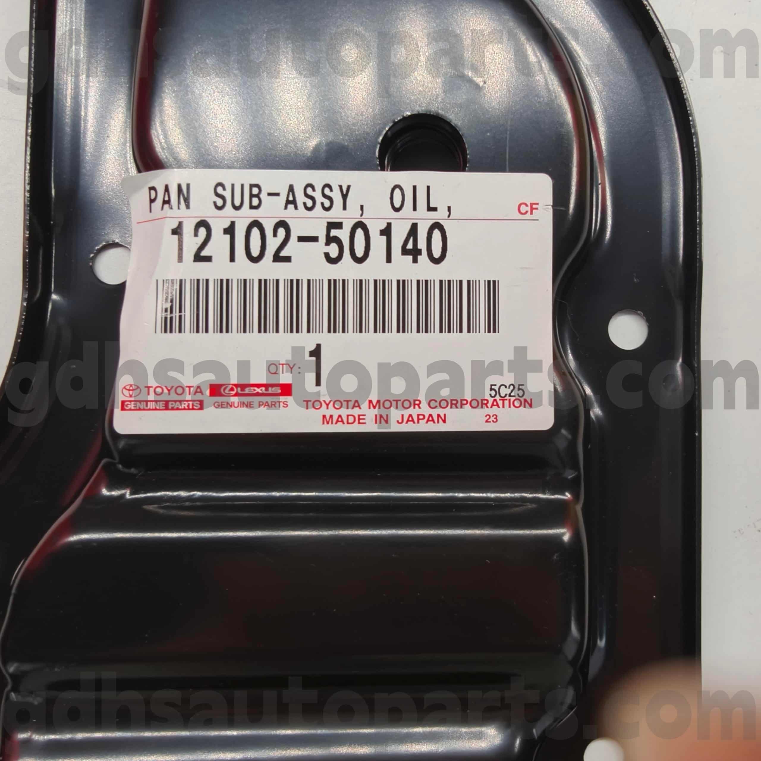 12102-50140 ल्यान्ड क्रुजर चेसिस नम्बर 2UZFE UZJ200 को लागि टोयोटा वास्तविक पार्ट्स तेल प्यान