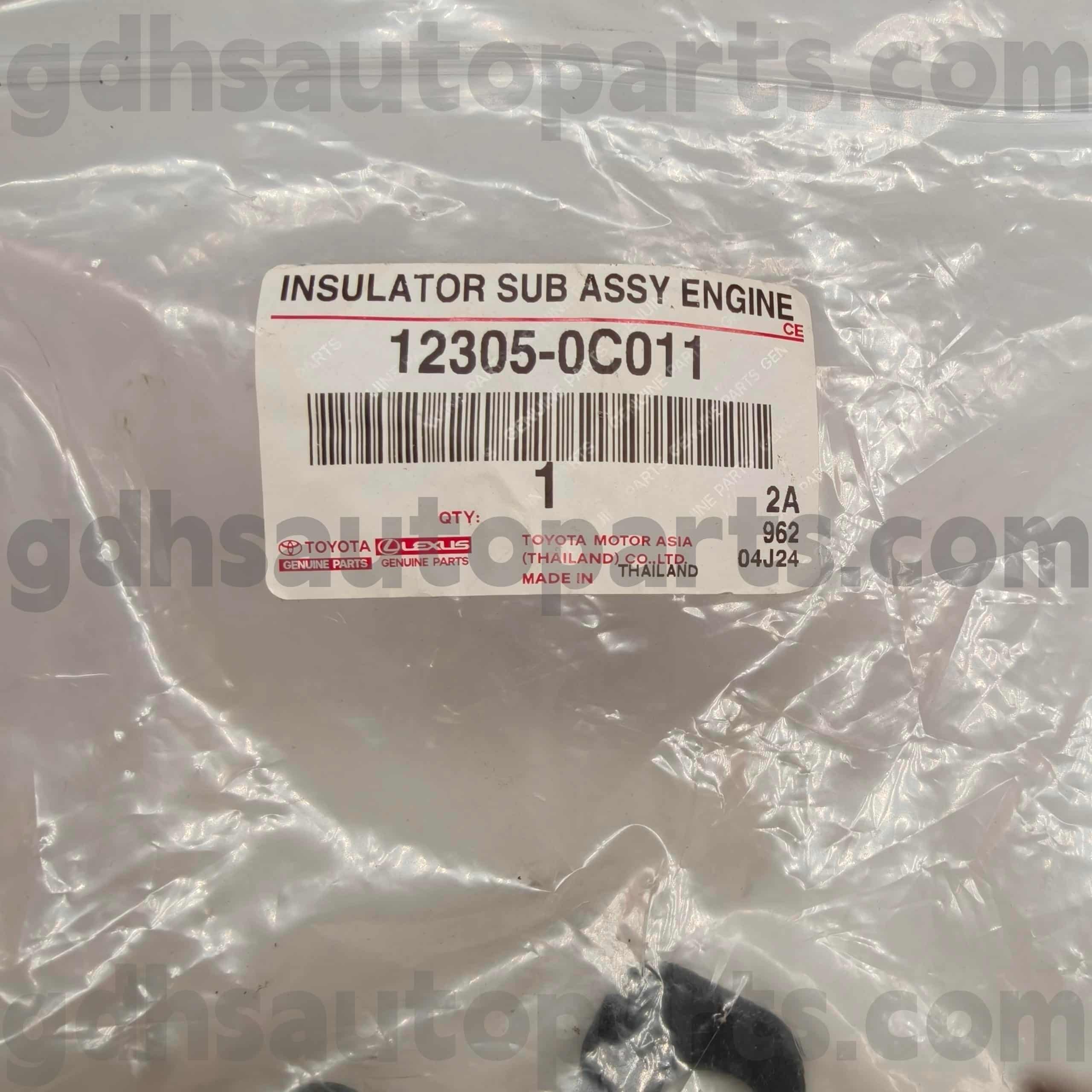 12305-0C011 टोयोटा वास्तविक पार्ट्स राइट इन्जिन माउन्ट HILUX को लागि, FORTUNER चेसिस NO.TGN51